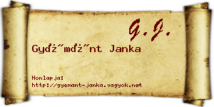 Gyémánt Janka névjegykártya